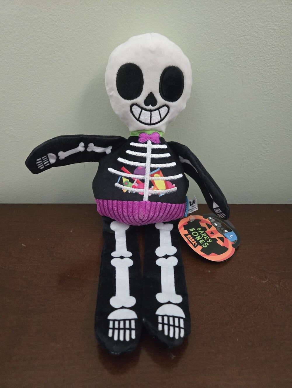 BarkBox Barry Bones Skeleton Halloween Dog Plush Toy NWT